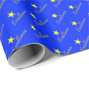 Excellence Star Congratulatory Wrapping Paper