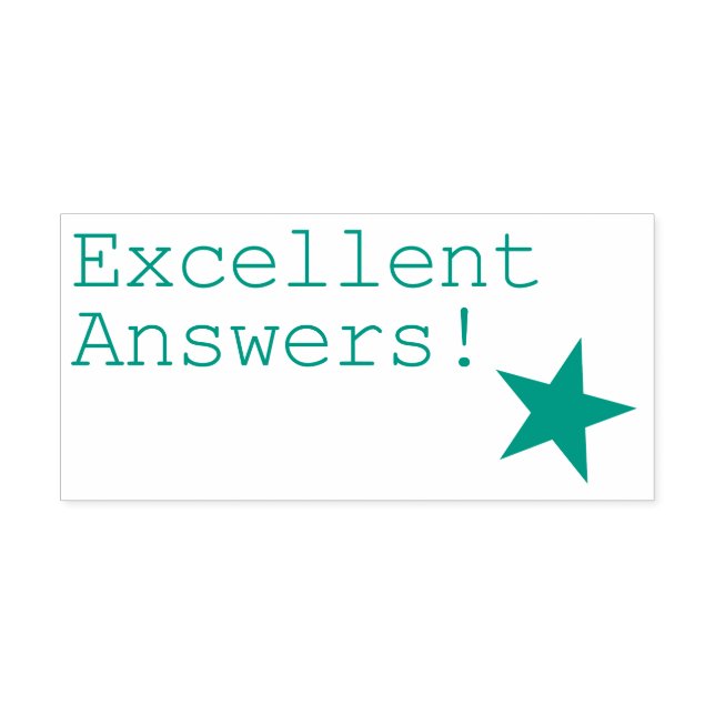 "Excellent Answers!" Grading Rubber Stamp (Design)