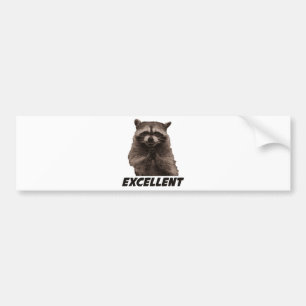 Excellent Evil Plotting Raccoon Bumper Sticker