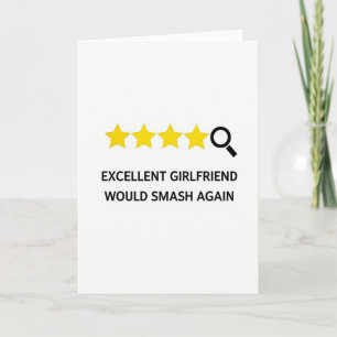 Excellent Girlfriend Review Card