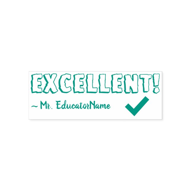 "EXCELLENT!" Grading Rubber Stamp (Design)