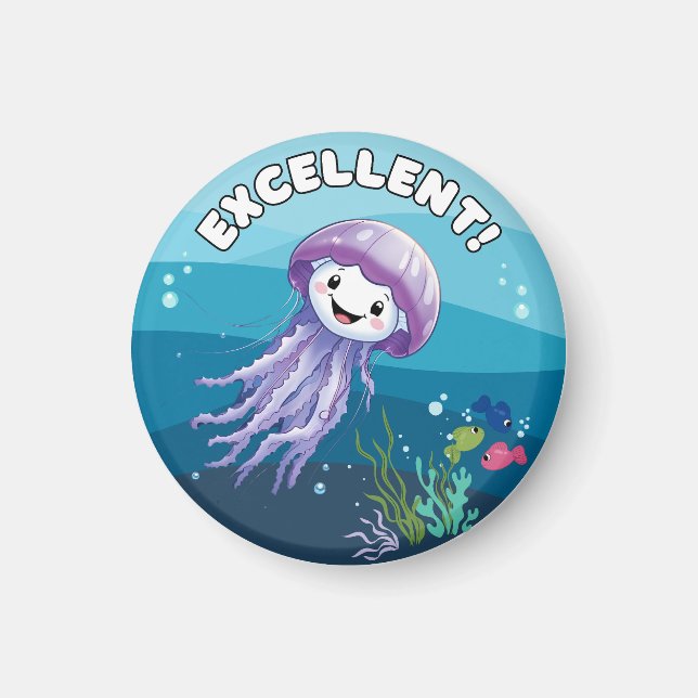 Excellent !, Jelly Fish   Magnet (Front)