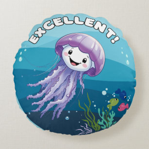 Excellent !, Jelly Fish Round Cushion