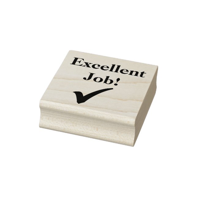 Excellent Job Check Mark Rubber Stamp (Stamp)
