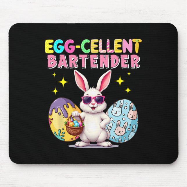 Excellent Rtender Easter Bunny Sungles Hunting Egg Mouse Mat (Front)