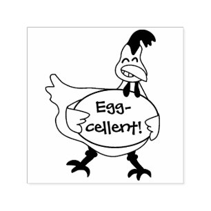 Excellent Rubber Stamp Chicken Holding Egg Custom