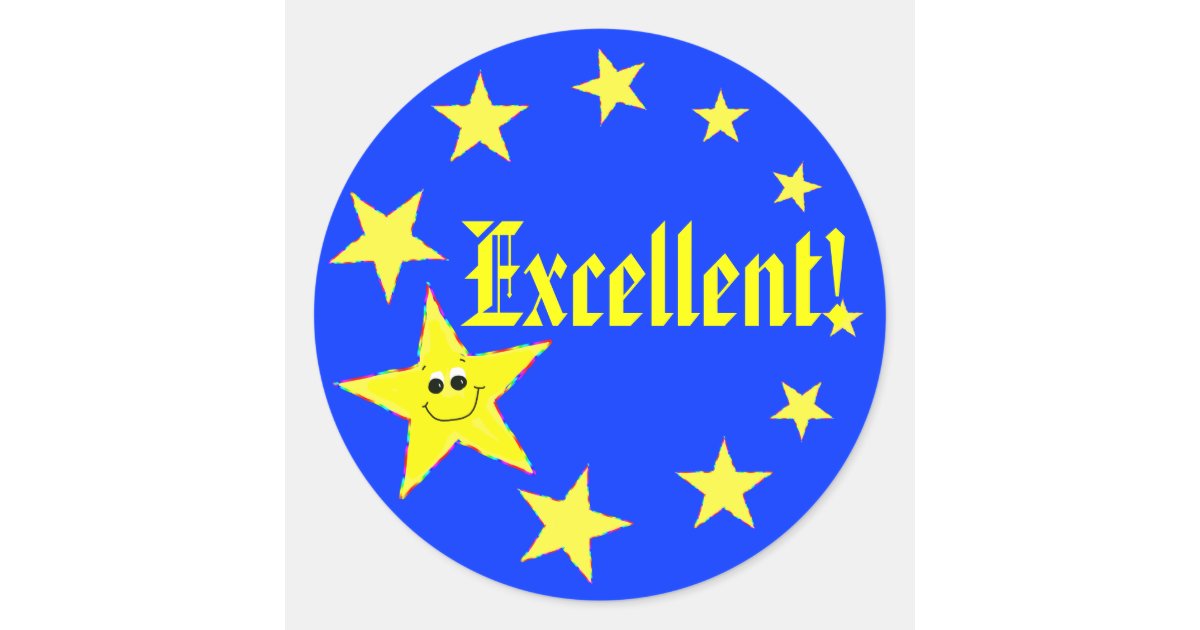 Excellent Stars School Stickers | Zazzle