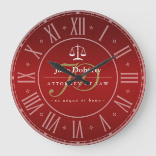 Excellent Times Personalizable Attorney At Law Large Clock