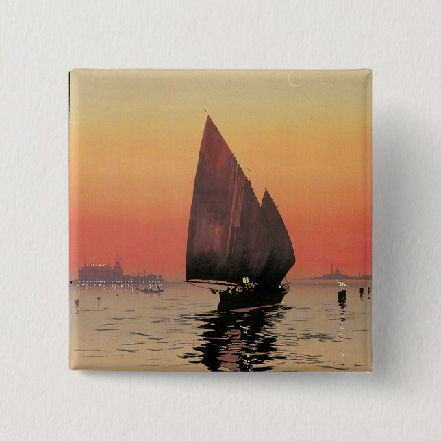 Excelsior Palace Hotel: Venise-Lido 15 Cm Square Badge (Front)