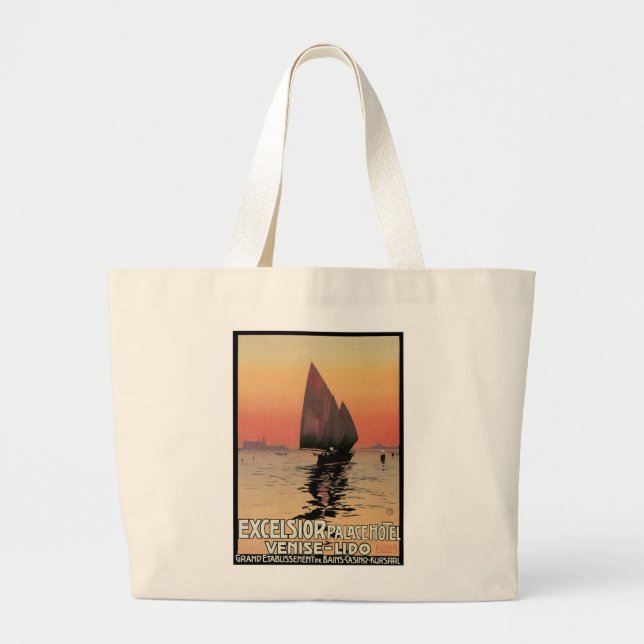 Excelsior Palace Hotel: Venise-Lido Large Tote Bag (Front)