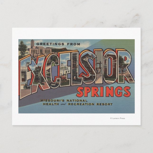 Excelsior Springs, Missouri - Large Letter Postcard (Front)
