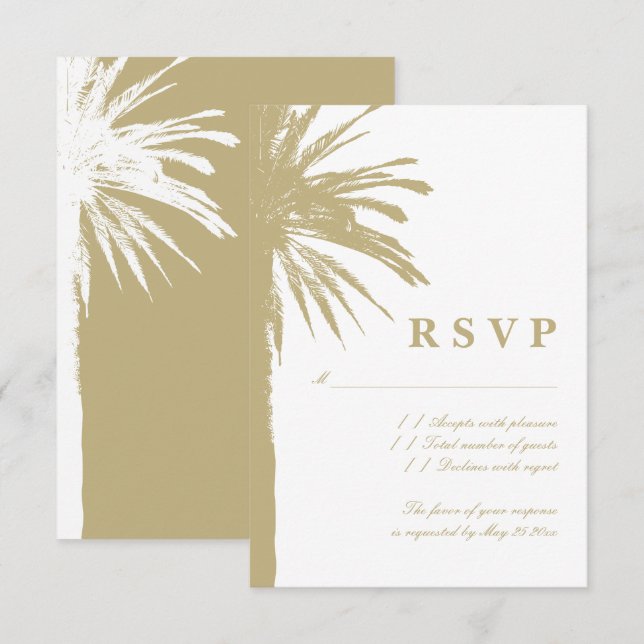 Exceptional beach wedding RSVP response cards (Front/Back)