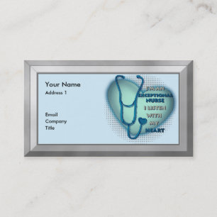 Exceptional Nurse Heart business cards