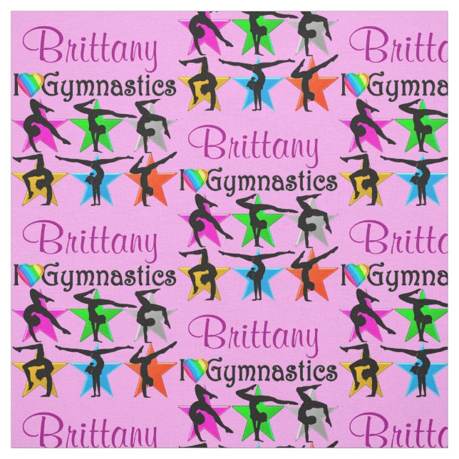 EXCEPTIONAL PINK PERSONALIZED GYMNAST FABRIC (Swatch)
