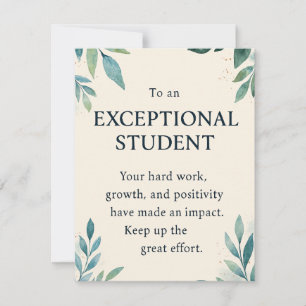 Exceptional Student – Inspirational Teacher Apprec