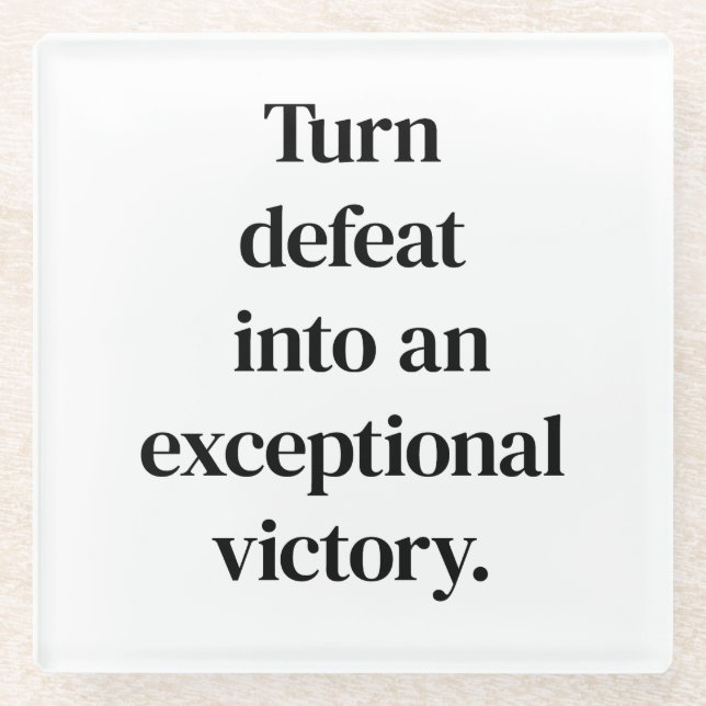 Exceptional Victory Glass Coaster (Front)