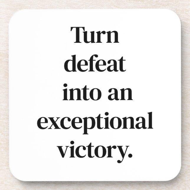 Exceptional Victory Hard Plastic Coaster (Front)