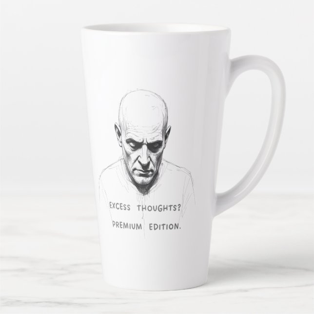 Excess Thoughts? Premium Edition Latte Mug (Right)