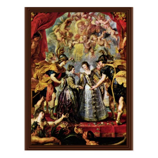 Exchange Of Princesses By Rubens Peter Paul Postcard