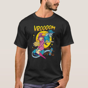 Exchange Of Witches  Broom Or Vacuum Cleaner Graph T-Shirt