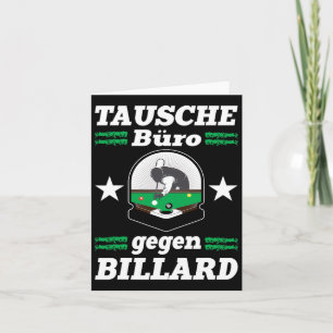 Exchange Office Against Billiards Funny Snooker Po Card