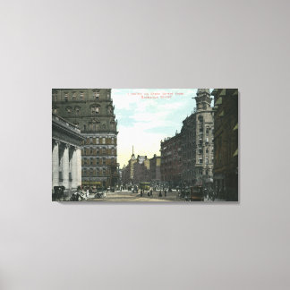 Exchange Street View of State Street Canvas Print