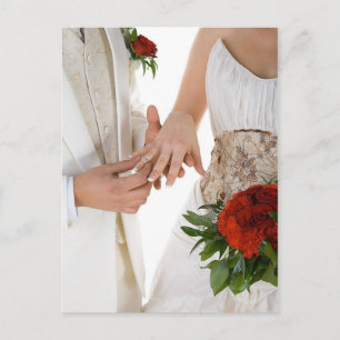 Exchanging Wedding Rings Postcard