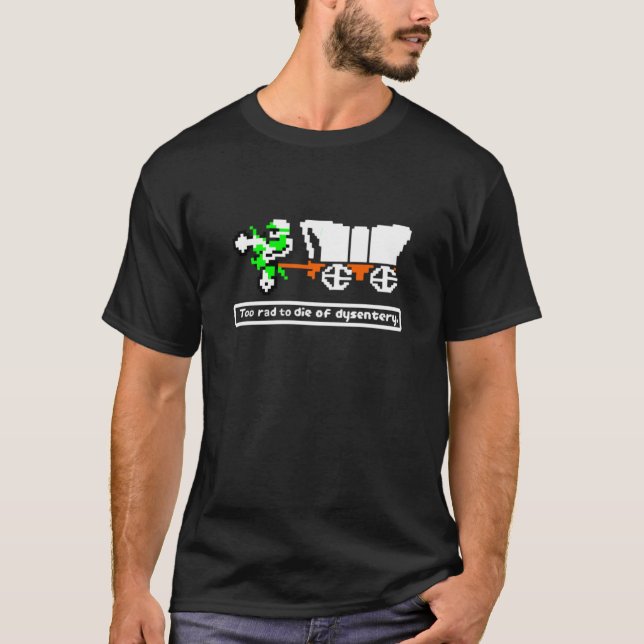 Excitebike meets the Oregon Trail T-Shirt (Front)