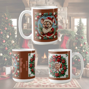 Excited Christmas Mouse Customisable Coffee Mug