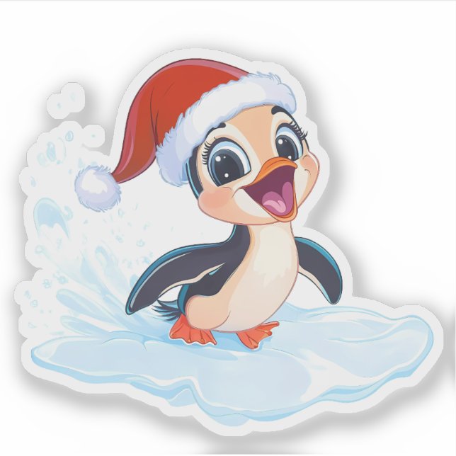 Excited Christmas Penguin (Front)