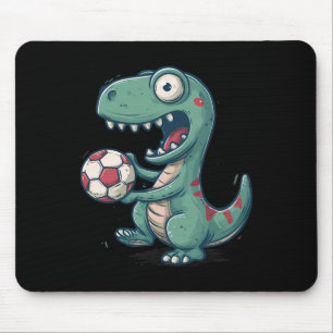 Excited Dinosaur Soccer For Juric And Fossil Lover Mouse Mat