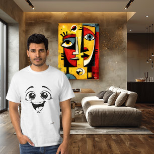 Excited Face Saturday Mood Minimal Design T-Shirt