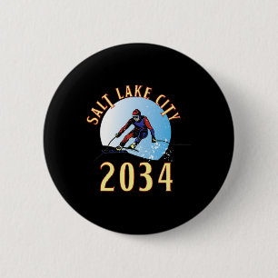 Excited For 20&#; For Salt Lake City Utah 6 Cm Round Badge