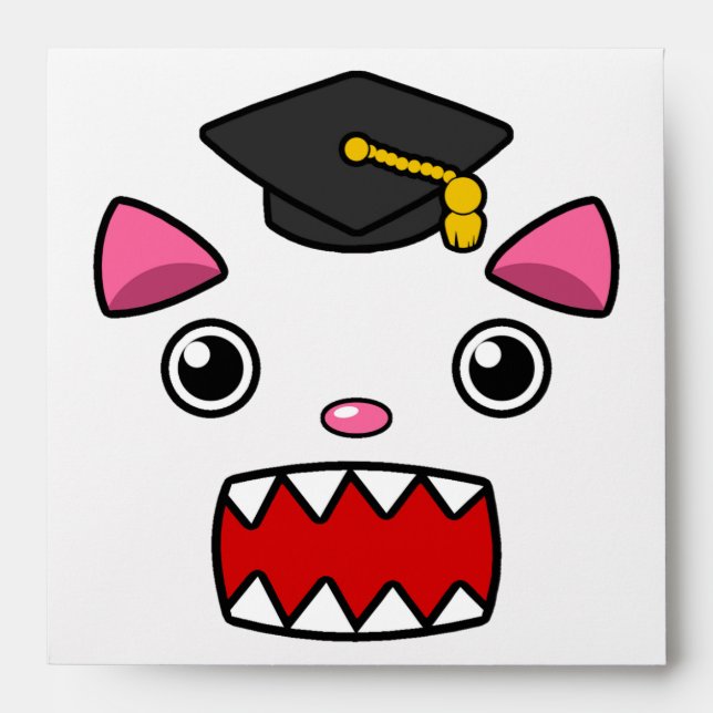 Excited Graduation Cat Envelope (Front)