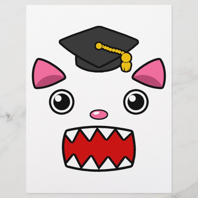 Excited Graduation Cat Flyer (Front)