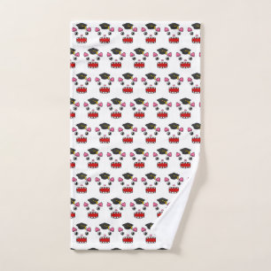 Excited Graduation Cat Hand Towel