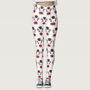 Excited Graduation Cat Leggings
