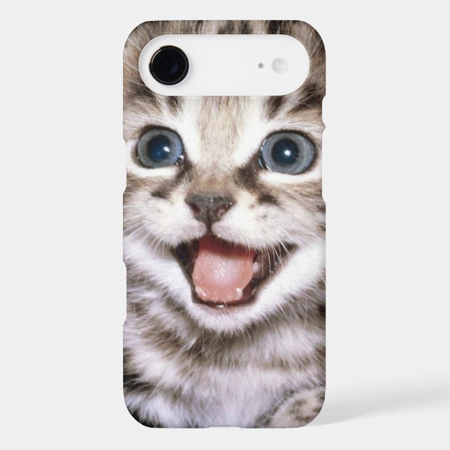 Excited kitten IPhone Case (Back)