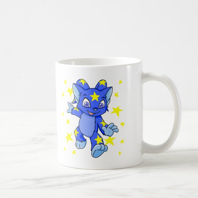 Excited Starry Acara with star burst Coffee Mug (Right)