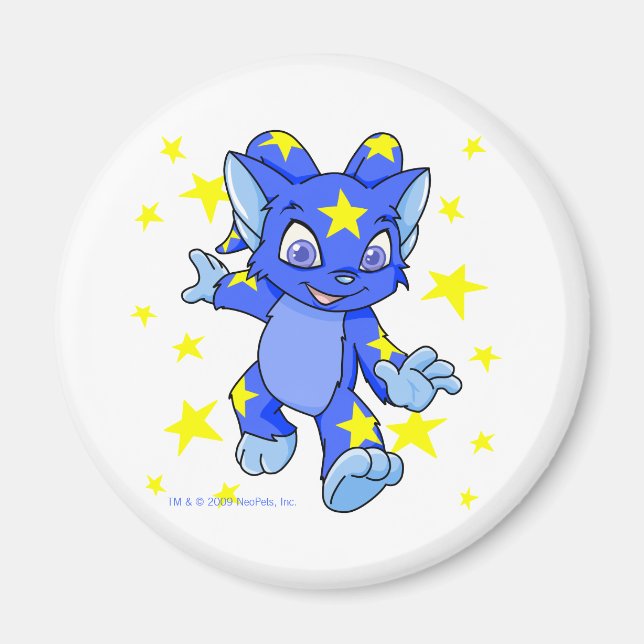 Excited Starry Acara with star burst Magnet (Front)