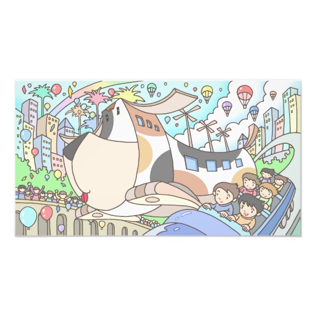 Exciting amusement park.  photo print (Front)