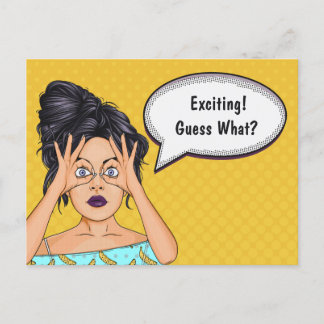 Exciting, Expecting, Guess What? Postcard
