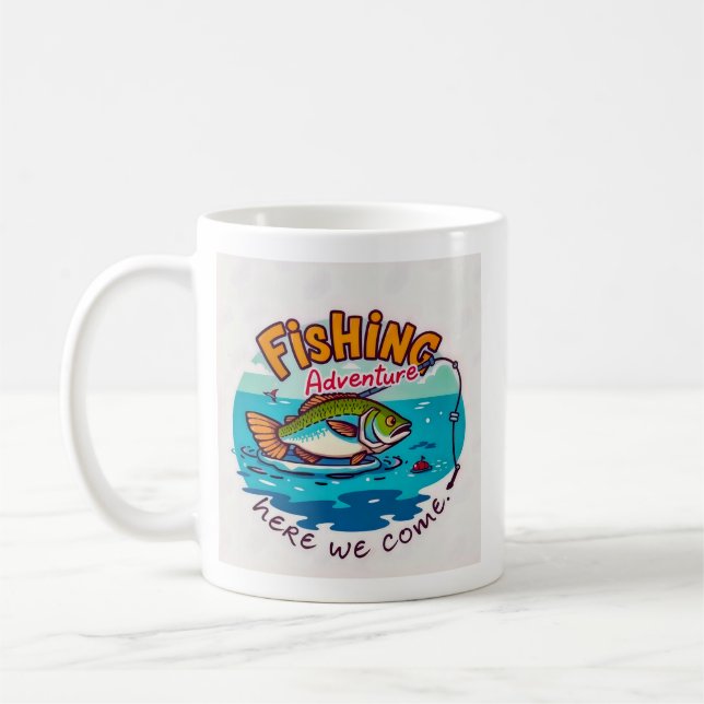 Exciting Fishing Adventure Awaits Coffee Mug (Left)