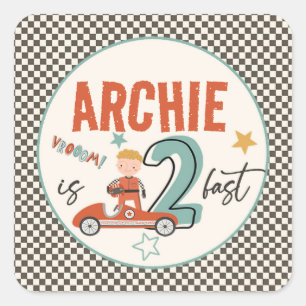 Exciting Race Car Themed Stickers 