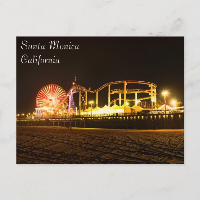 Exciting Santa Monica Beach Postcard (Front)
