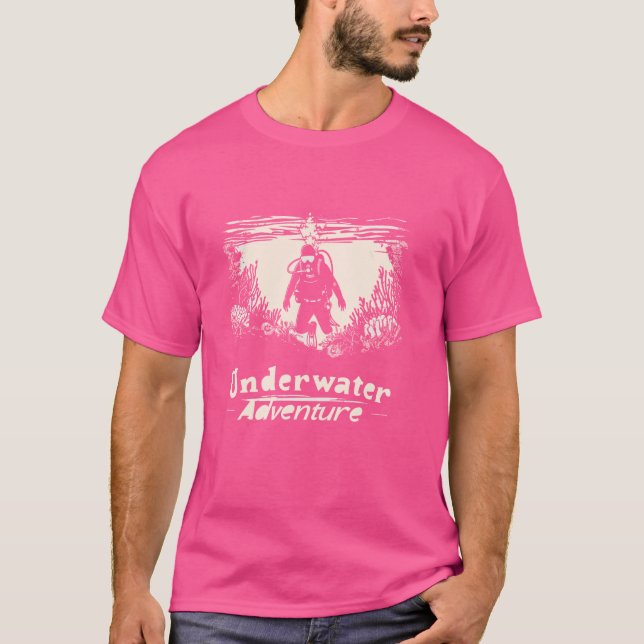 Exciting Underwater Adventure Scuba Diving T-Shirt (Front)