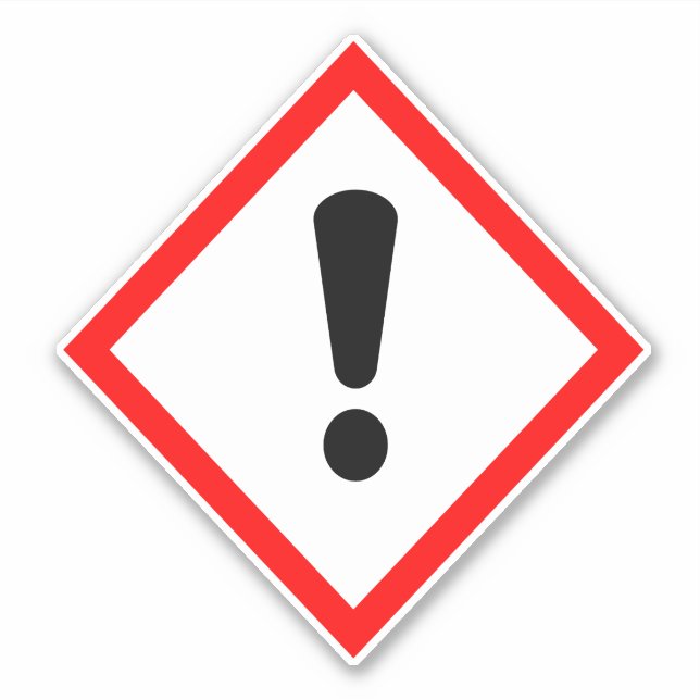 Exclamation Mark - GHS Label (Front)