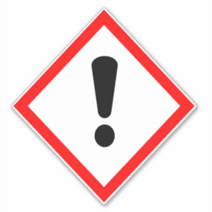 Exclamation Mark Hazard Symbol Label