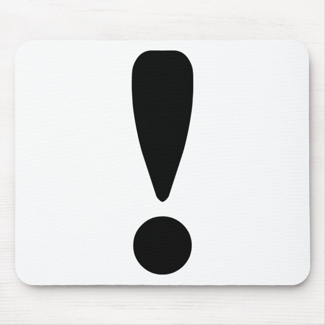 Exclamation Mark Mouse Mat (Front)