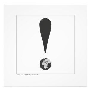 EXCLAMATION MARK O2 PHOTO PRINT 